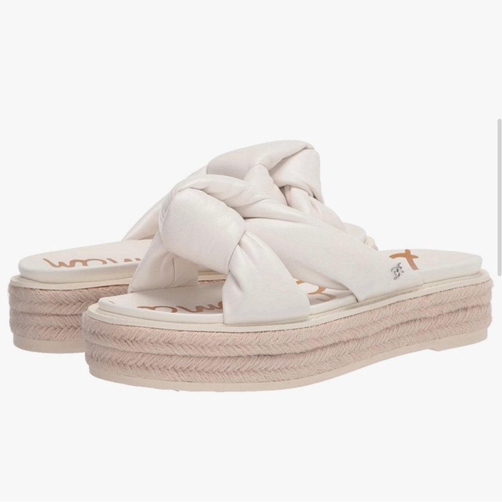 Sam Edelman Kory Withe Leather Sandals - image 1